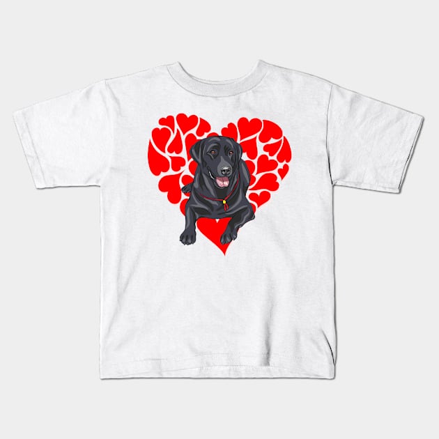 Labrador Queen of Hearts! Especially for Labrador Retriever owners! Kids T-Shirt by rs-designs